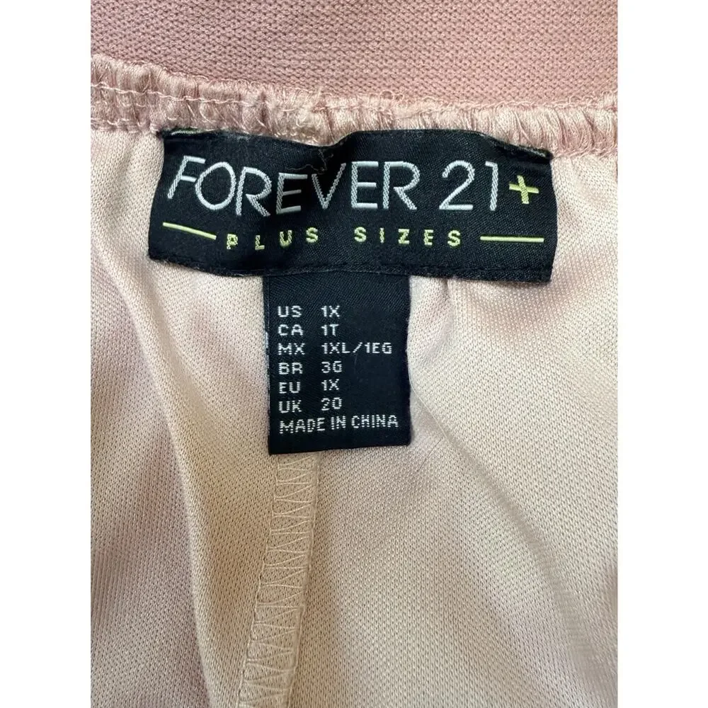 Dusty Rose Sheer Skirt Womens 1X Lace Hem Boho Romantic Knee Length Coqette Pink - Picture 5 of 10